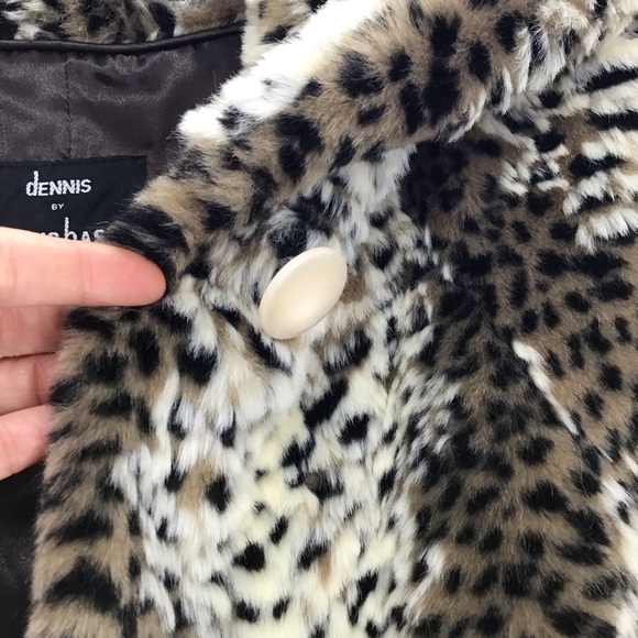 Dennis Basso Faux Fur Soft Hooded Animal Print Coat Jacket Plush Luxury Size XS - Picture 7 of 9